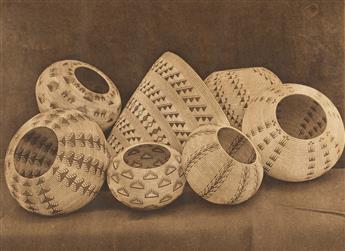 EDWARD S. CURTIS (1868-1952) Yokuts Basketry Designs (a), pl. 502 * Washo Baskets, pl. 541, from The North American Indian, Portfolio X